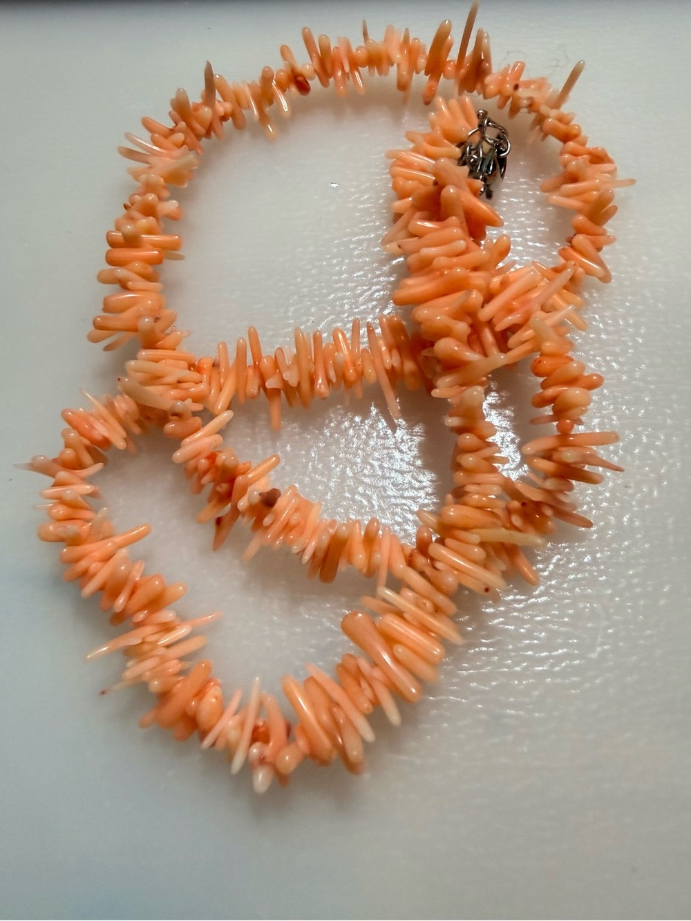 Mediterranean Peach Natural Coral Chip Necklace - nostalgic Women's Jewelry